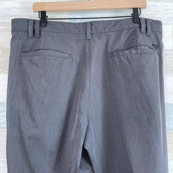 IZOD Golf Flat Front Woven Pants Gray 4 Pocket Lightweight Casual Mens 38x32 - Picture 5 of 8